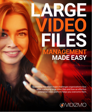 A poster focusing on large video file management made easy.